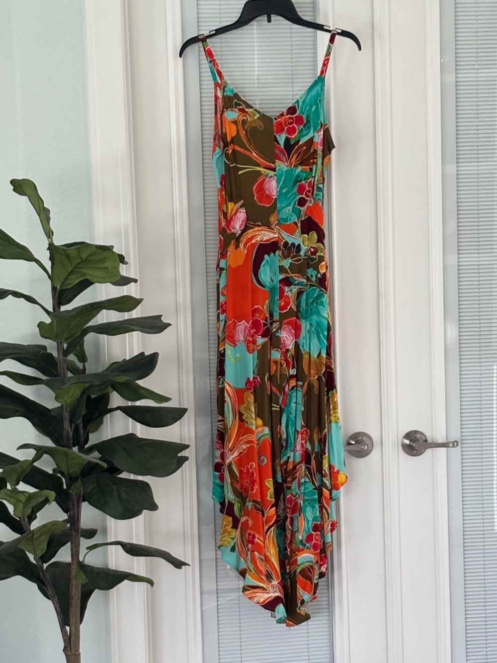 Ivy Street V-Neck Floral Wide Leg Jumpsuit Sz M